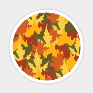 Autumn Leaves Camouflage Style Design Magnet